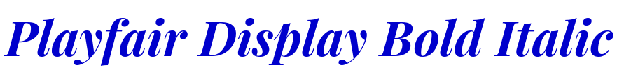 Playfair Display Bold Italic шрифт